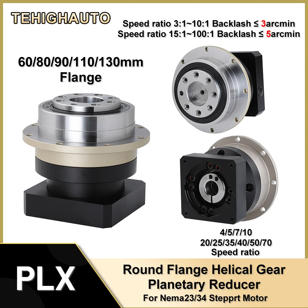 Planetary Gearbox Reducer Nema 23 34 - Rundflansch-Spiralgetriebe, Planetengetriebe, Spielsperre, 3 ≤ Arcmin-Verhältnis