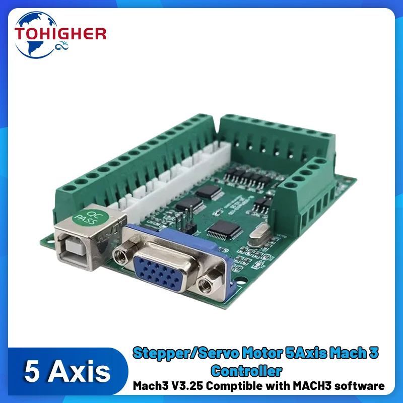 5 Axis Cnc Breakout Board Interface Mach3 - 5-Achsen-Schnittstellenplatine Mach3 Breakout Board Schrittmotor Servomotor