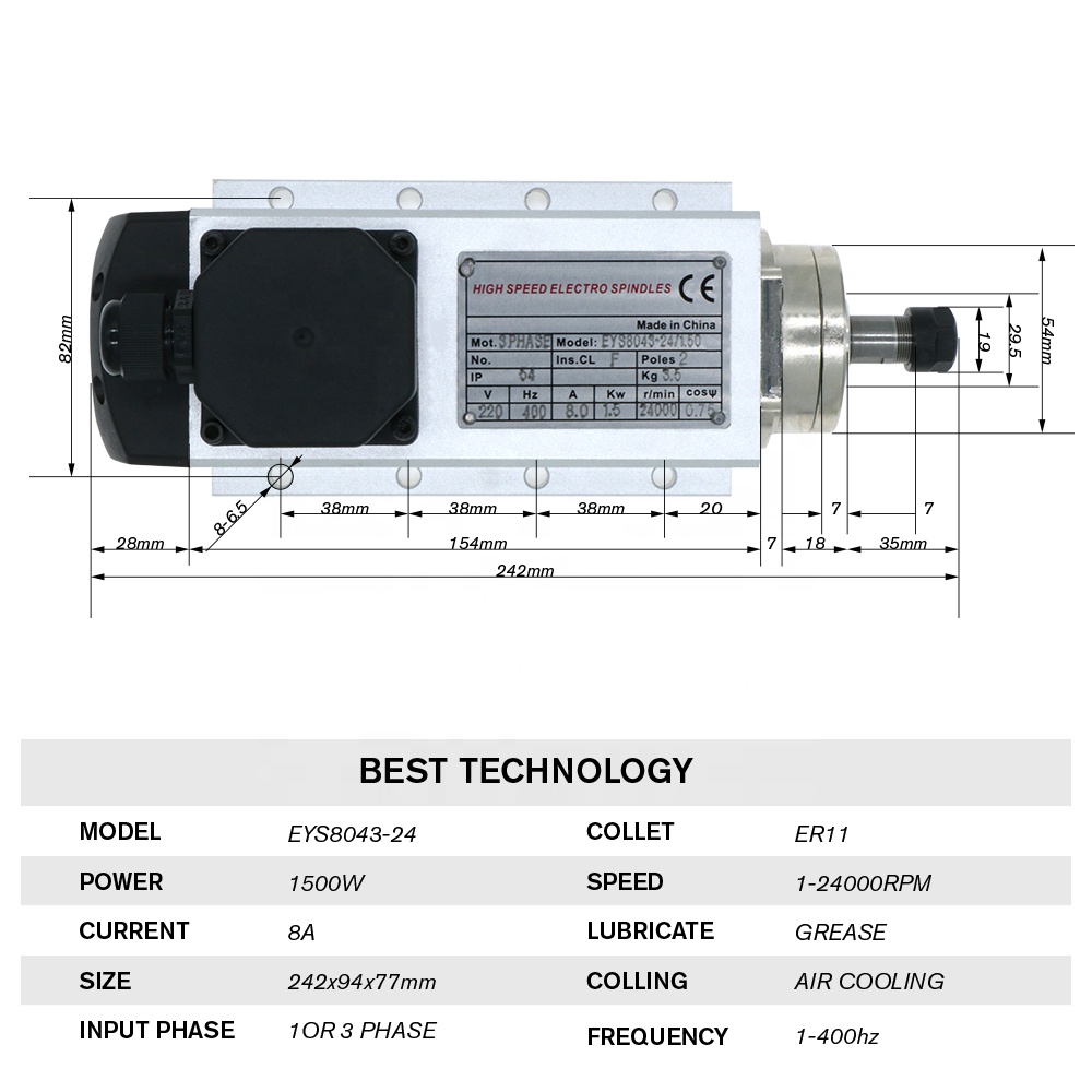 HLTNC 1,5 kW Flash luftgekühlt – Air Cooled 1.5Kw Spindle Motor Inverter 110V Bewertung und Preis