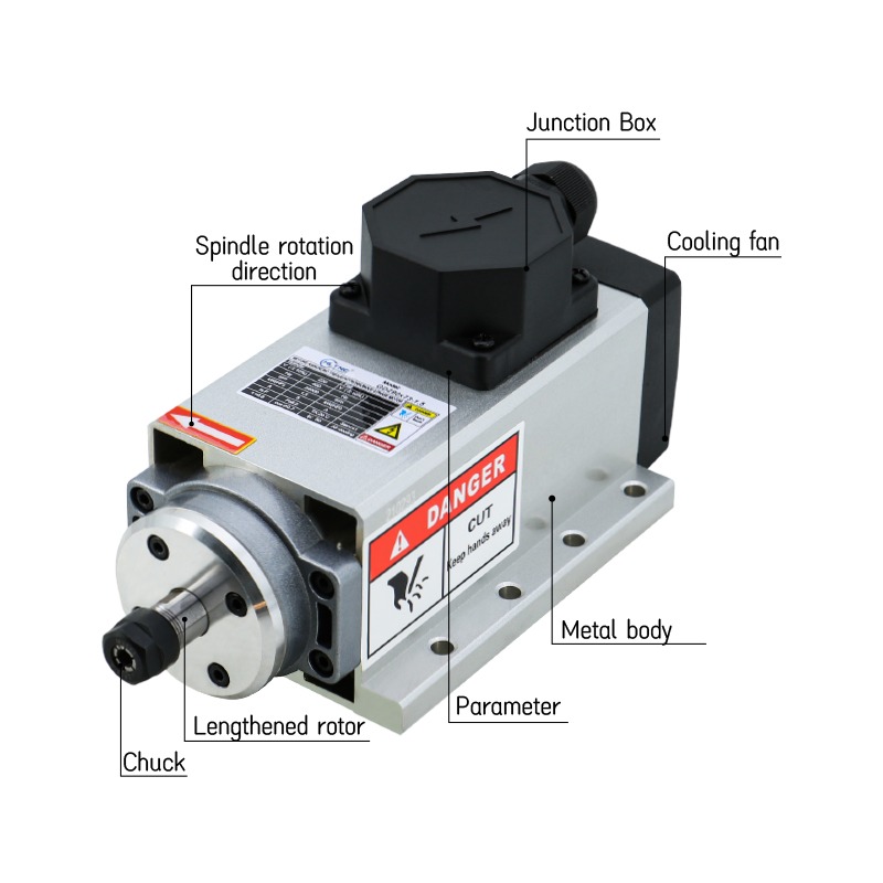 CNC-Fräsmaschinen-Spindelmotor – Er20 Collet Chuck Spindle Motor 220V Bewertung und Preis