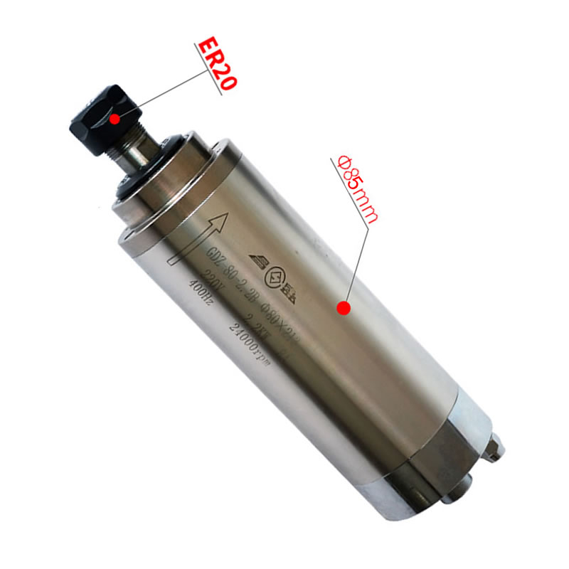 2,2 KW 3,0 KW 4,5 KW CNC Spind – Er20 Collet Chuck Spindle Motor 220V Bewertung und Preis