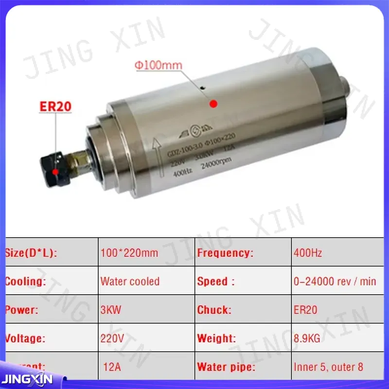 Maßanfertigung für CNC-Spindel – Er20 Collet Chuck Spindle Motor 220V Bewertung und Preis